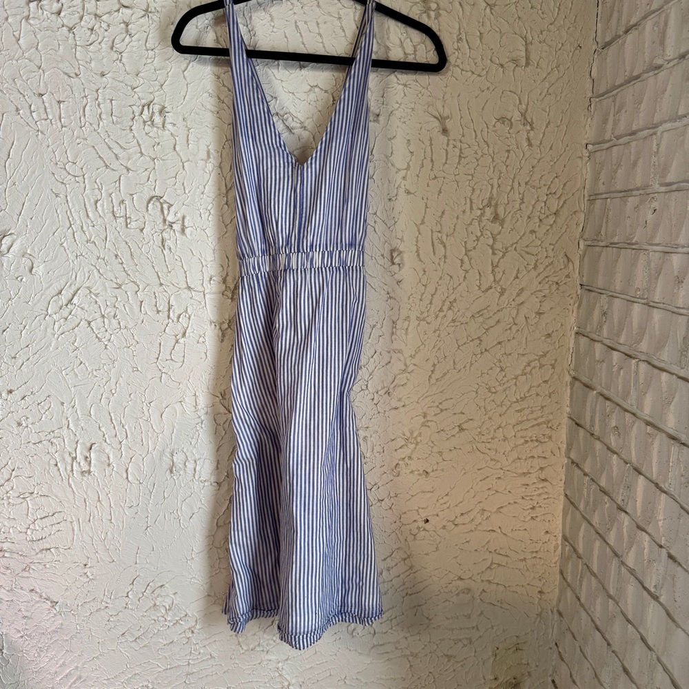J. Crew Blue and White Striped Garment